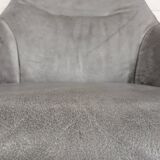 Grey leather swivel armchair Specter by DYYK (Almost new)