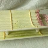 Asparagus dish in slip drainer 20th