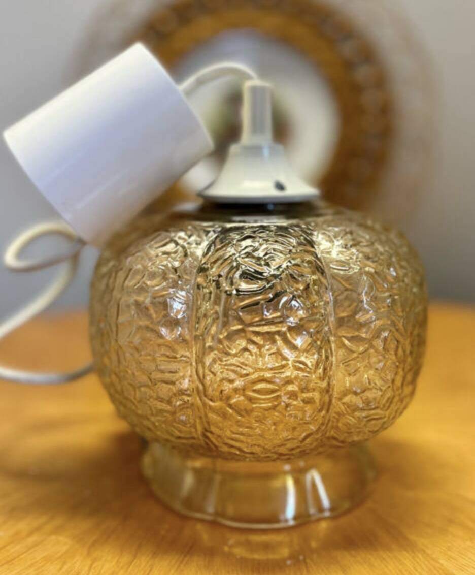 Vintage glass pendant light 1960