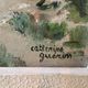 Painting, oil on canvas, landscape, sunset, signed Guerin