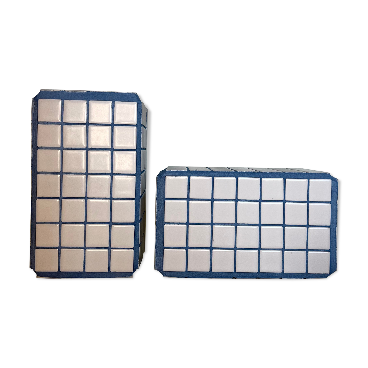 Paire de serre livre blanc et bleu