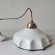 Suspension en opaline blanche