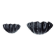 Pair of shell wall lights, black ceramic, Italy, 1970