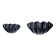 Pair of shell wall lights, black ceramic, Italy, 1970