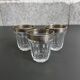 Lot de 3 verres anciens décor argent