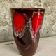 Large Vallauris vase no. 270 – brown glaze with red drips – vintage