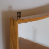 Solid oak mirror 1960s 50x114cm