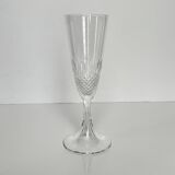 6 Champagne Flutes in Lalique Crystal | "Chinon" Model | 1960s