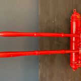 Antique wooden wall towel holder turned nineteenth