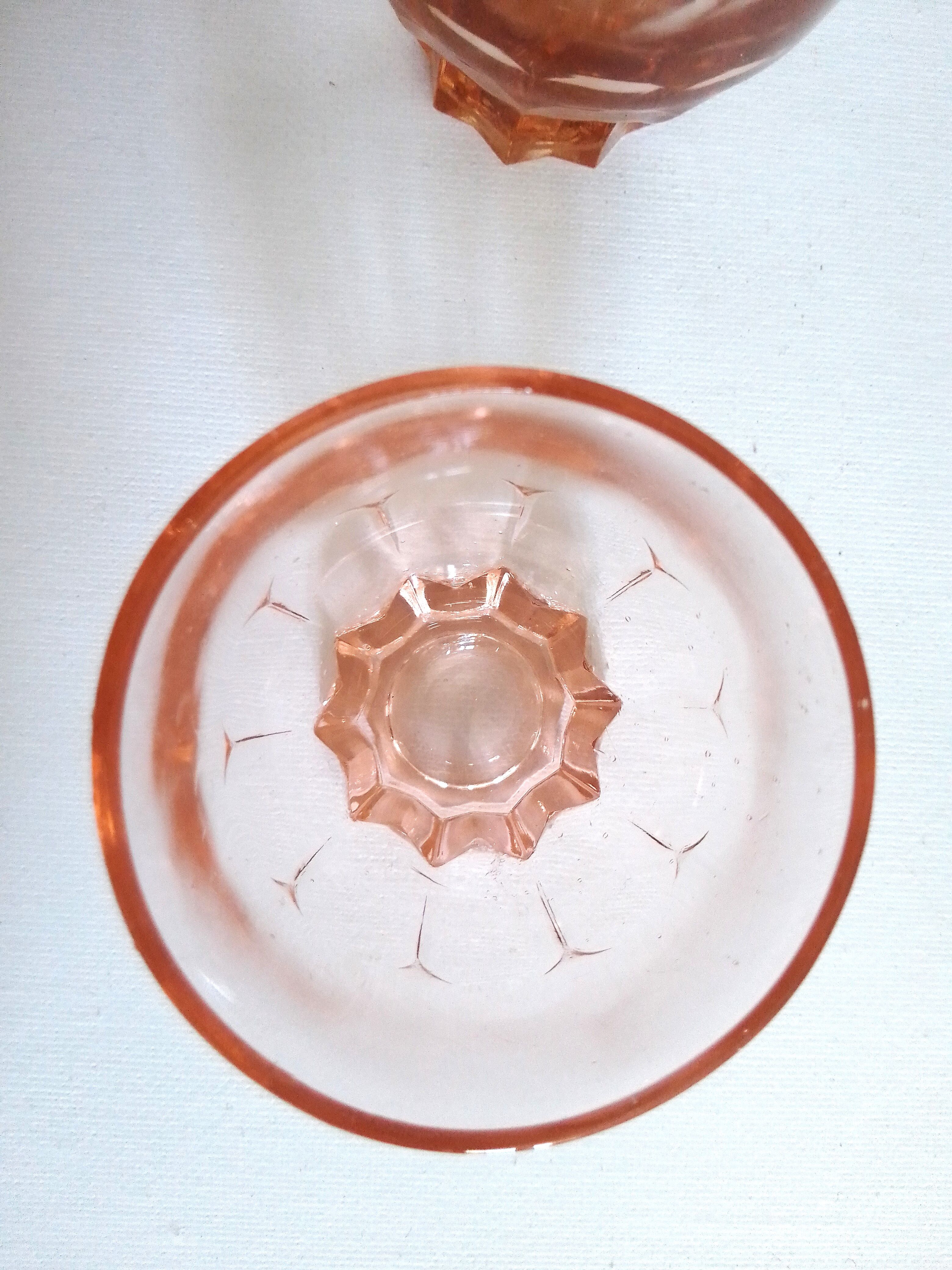 Set of 4 pink digestive glasses, Luminarc