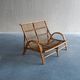 Mid-century rattan & bamboo two-seater lounge sofa