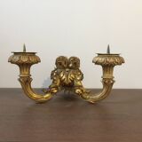 Golden wall candle holder