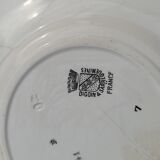 Digoin Sarreguemeines earthenware dessert plate month of July diam 18 cm