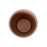 Copper-colored flowerpot