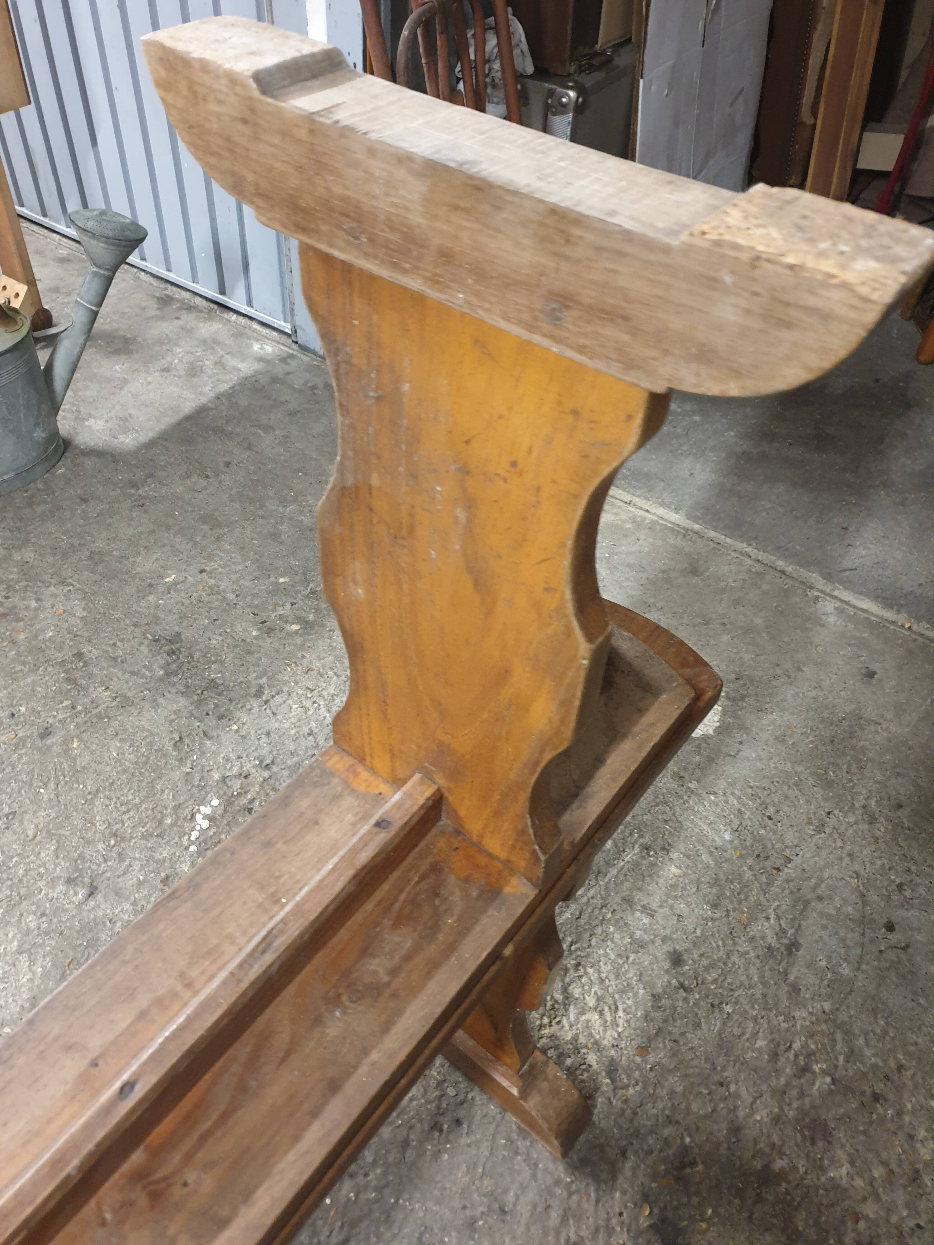 2 solid oak farm benches