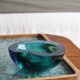 Empty pocket in murano glass two blues
