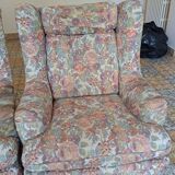 Paire de fauteuils en tissus