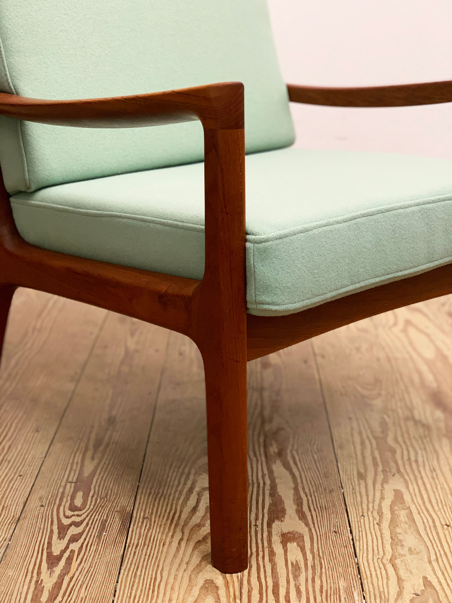 Teak armchair or easy chair by Ole Wanscher for France & Son, Mid Century Modern Danish Design, 1950er