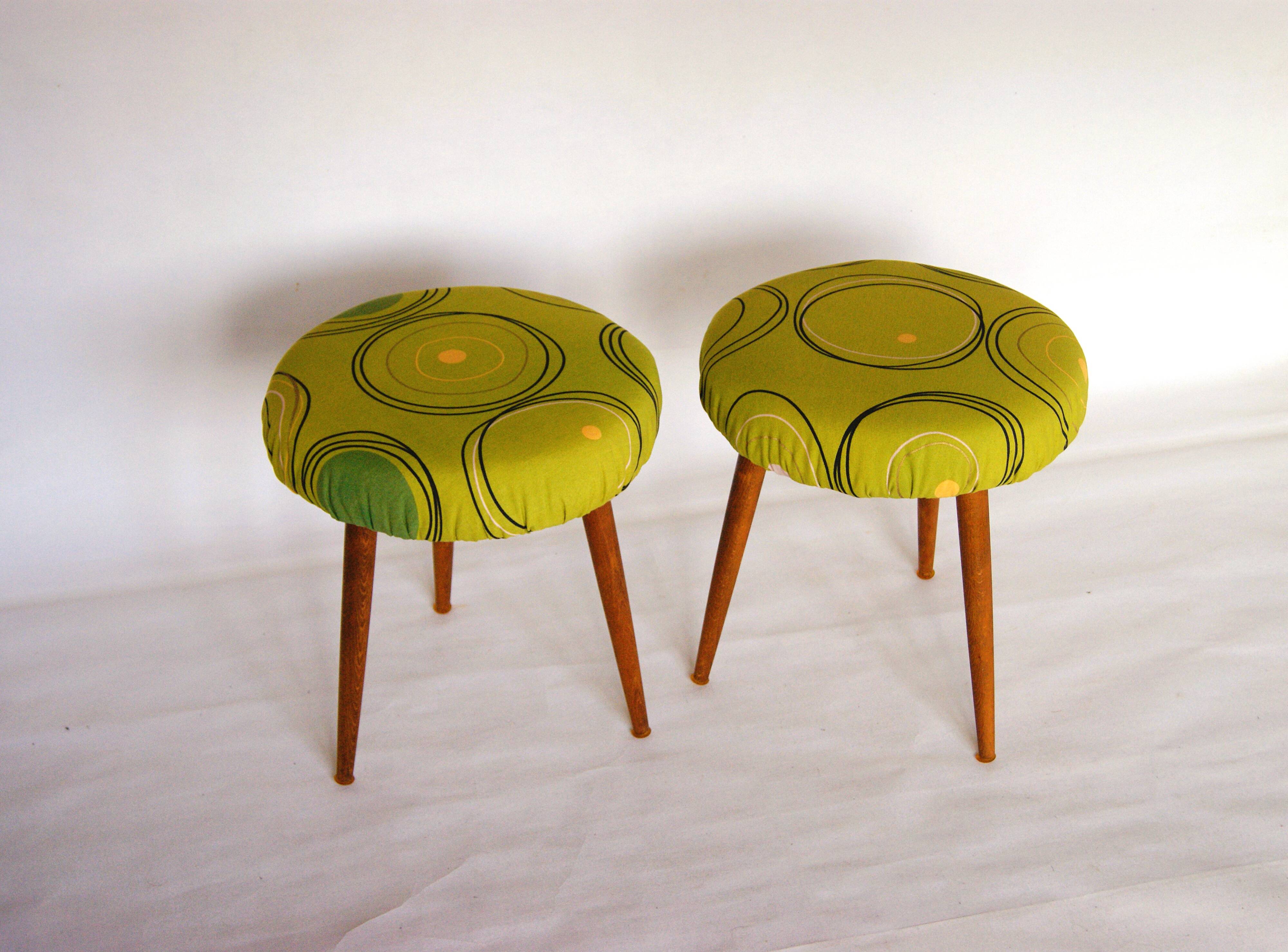 Paire de tabourets en teck, Danemark, années 1960