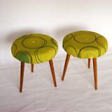 Paire de tabourets en teck, Danemark, années 1960
