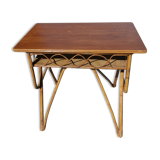 Rattan and vintage bamboo desk