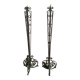 Paire de pieds de lampe en fer forgé