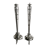 Pair of wrought iron lamp legs
