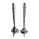 Paire de pieds de lampe en fer forgé