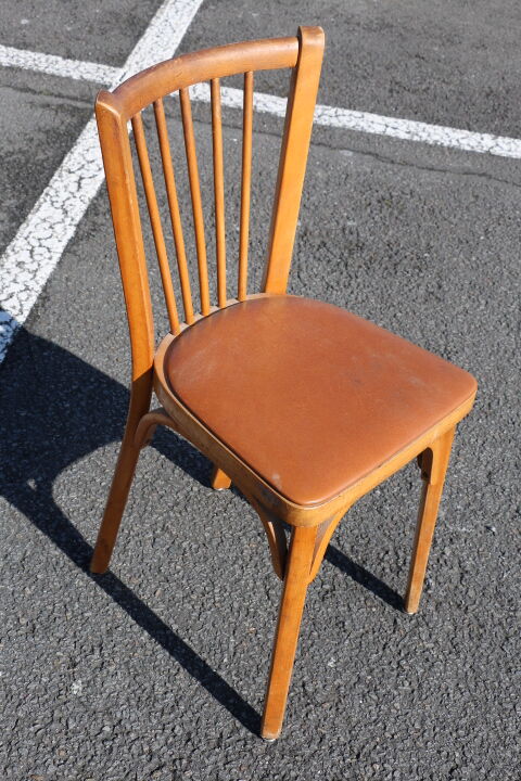 10 Bistro chairs Baumann N ° 12 Brown leatherette
