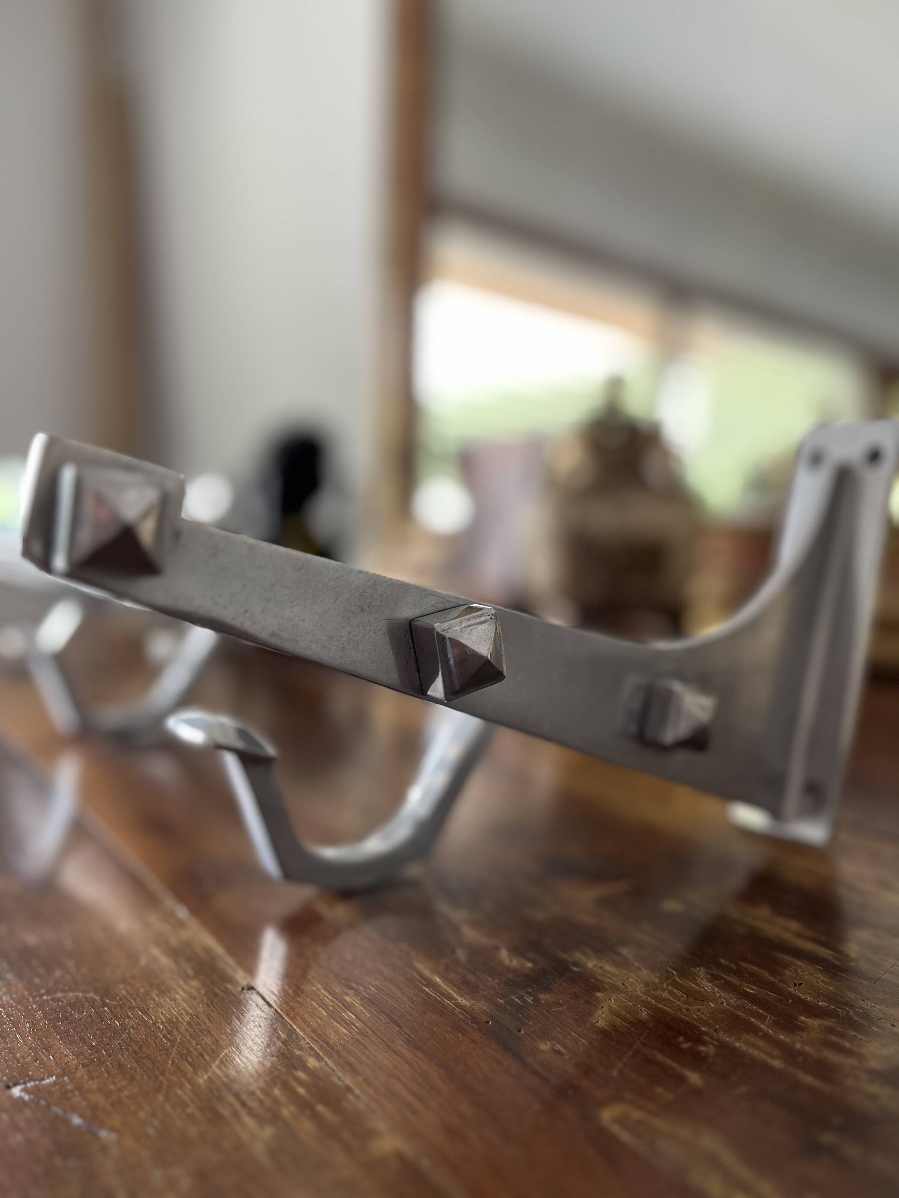 Wall-mounted coat rack aluminium — Industrial railway style — Vintage