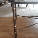 Coffee table "bamboo" in aged bronze