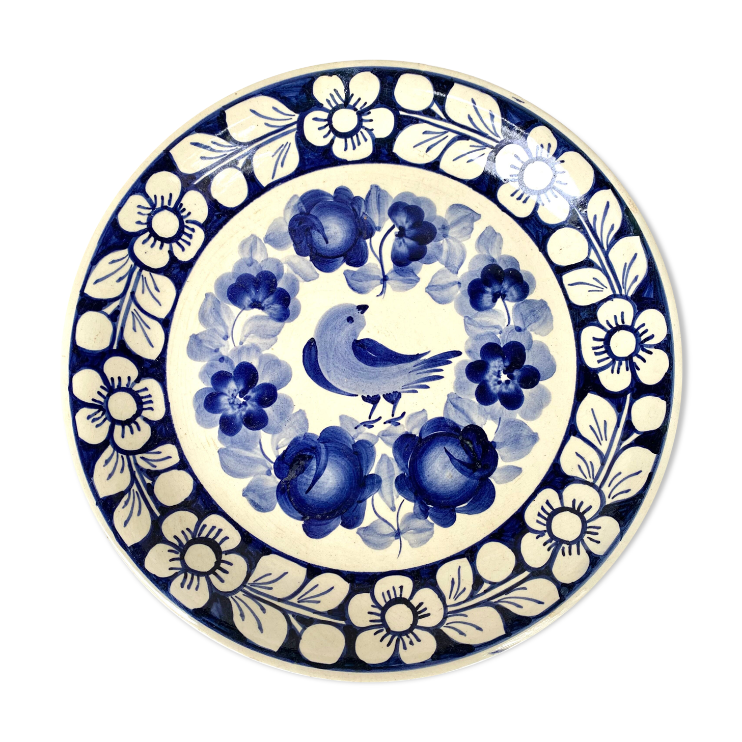 Wall plate in faience Poland Fajans