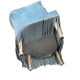 Toad armchair with vintage velvet blue fringe