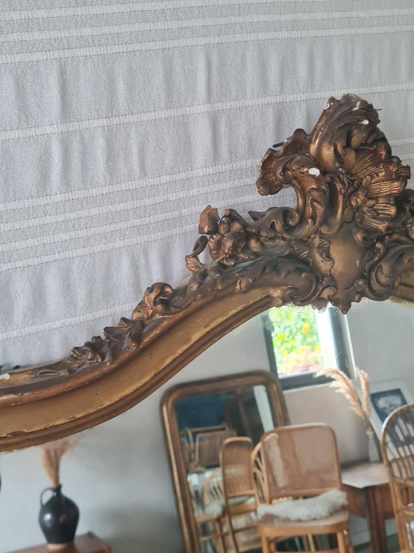 Antique gilded mirror 150 x 90 with moldings