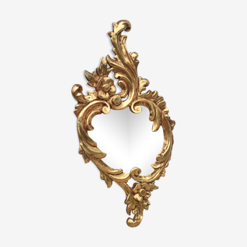 Ancien miroir doré style Louis XV