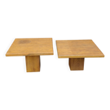 Pair of vintage wooden coffee or side tables, 1960s