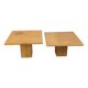 Pair of vintage wooden coffee tables from the 1960s.