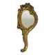 Old Gold Hand Mirror Make Up Mirror Classic Baroque Style