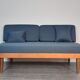 Daybed teck blue fabric Ingmar Relling by Ekornes vintage scandinavian