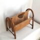 Rattan magazine rack