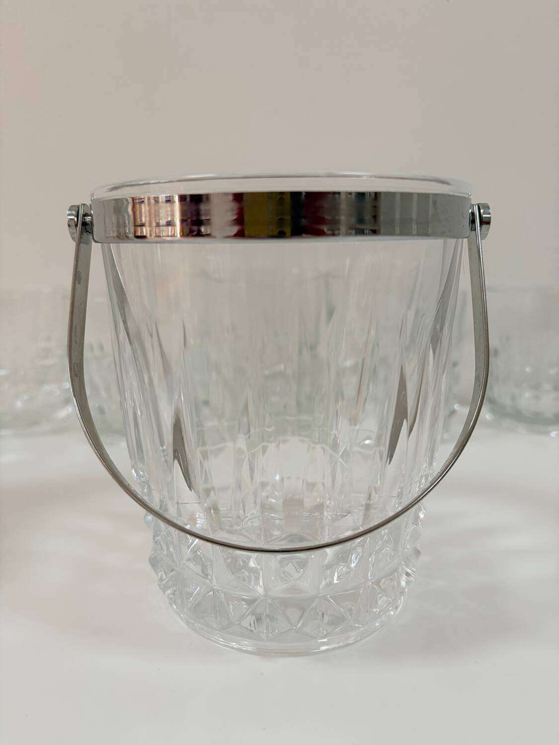 Crystal ice bucket from Arques, 1970s