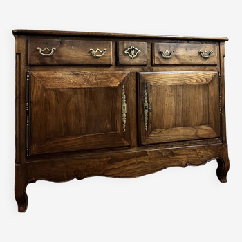 Buffet In Natural Wood Regional Work in Louis XV Style from the 19th Century