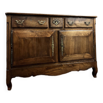 Buffet In Natural Wood Regional Work in Louis XV Style from the 19th Century