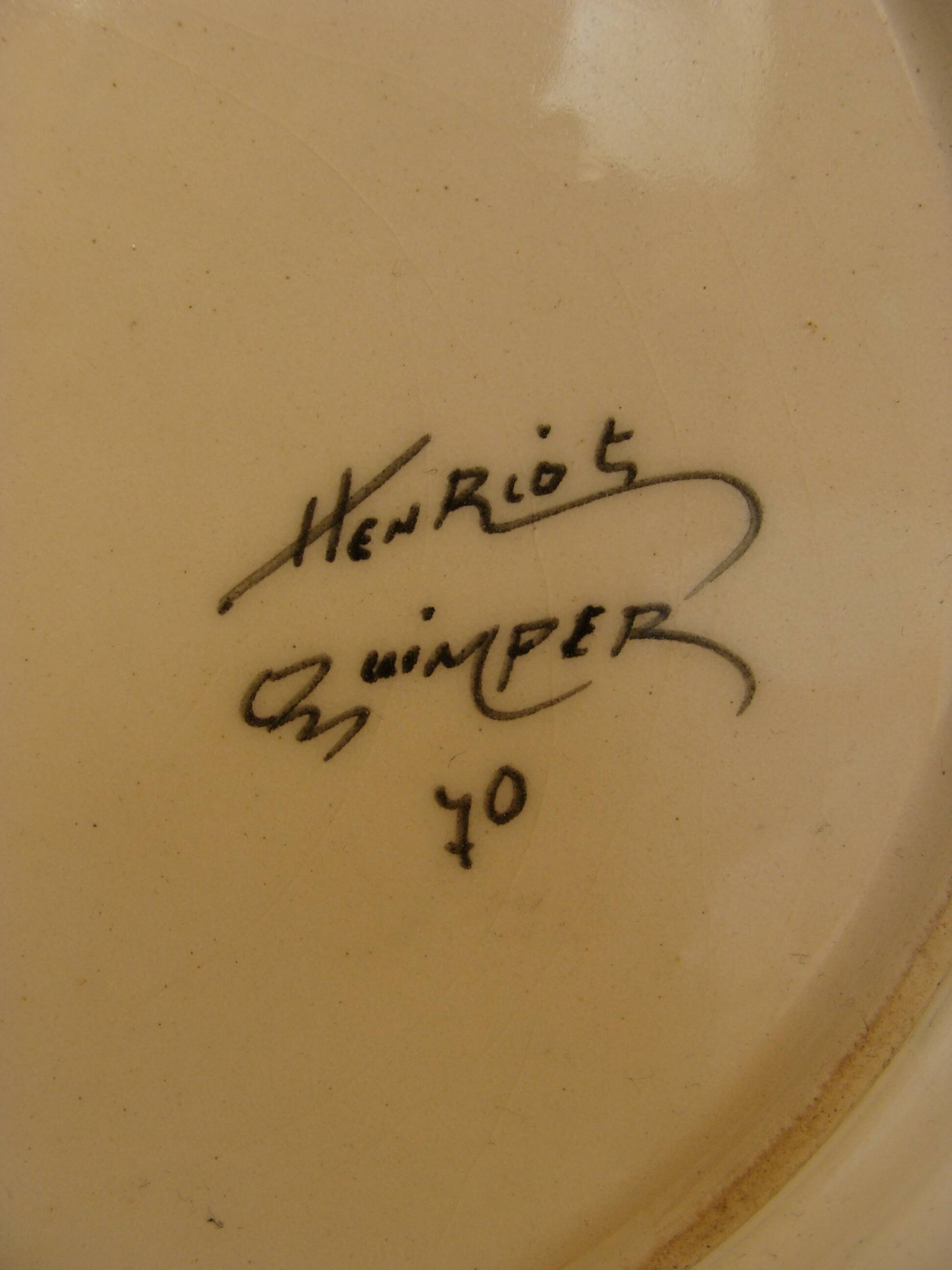 Vintage Henriot Quimper plate