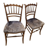 Lot of retro wooden chairs