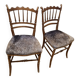 Lot of retro wooden chairs
