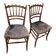 Lot of retro wooden chairs