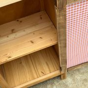 Armoire bonnetière parisienne bois brut 1950