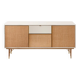 Enfilade Capri, low buffet in lacquer and rattan, brand Red Edition.