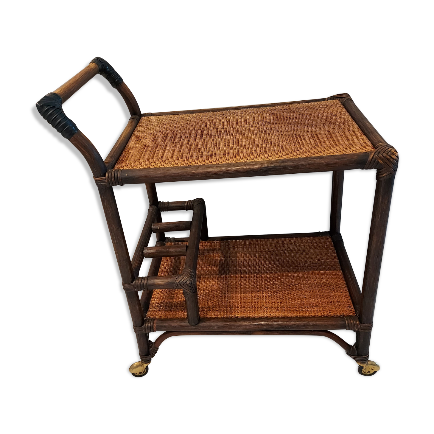 Dessert Bar Bamboo and rattan vintage 1970s